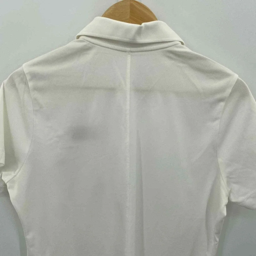 Nike Golf Performance Golf Polo‎ Dri-Fit Shirt Womens Large White ASU Polyester